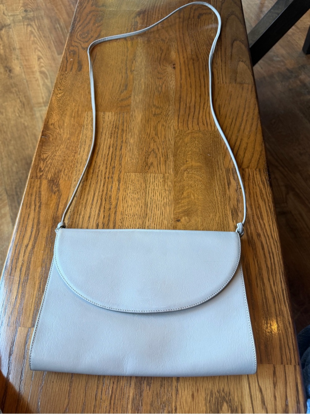 Vintage Koret Gray Leather Crossbody Bag